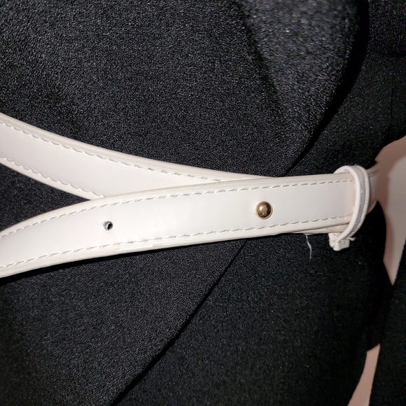 New White/Ivory Woven Belt Bag Up To 43 Inches Or Crossbody - Picture 5 of 7